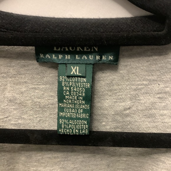 Ralph Lauren front snap black sweat jacket - Picture 3 of 3